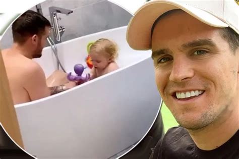 Gaz Beadle accidentally flashes privates in bathtime .